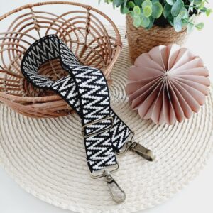 Taschengurt ZICKZACK weiß/schwarz