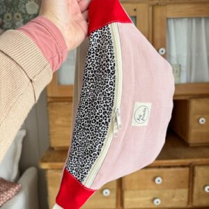 HEDI Hipbag Colorblock Leo/rosa/rot