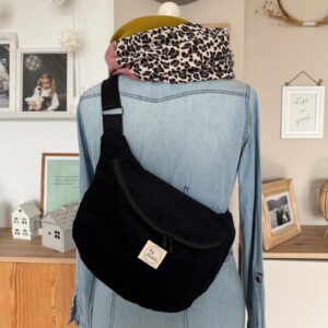 FRIEDA Hipbag Cord schwarz