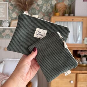 LINA Etui Cord schilfgrün / 2 Größen