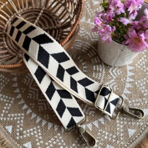 Taschengurt Pfeil ecru/schwarz