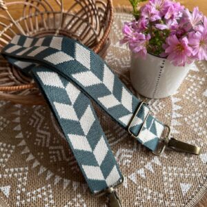 Taschengurt Pfeil ecru/petrol