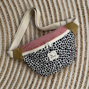 HEDI Hipbag Colorblock Cord Leo/rosa/senf