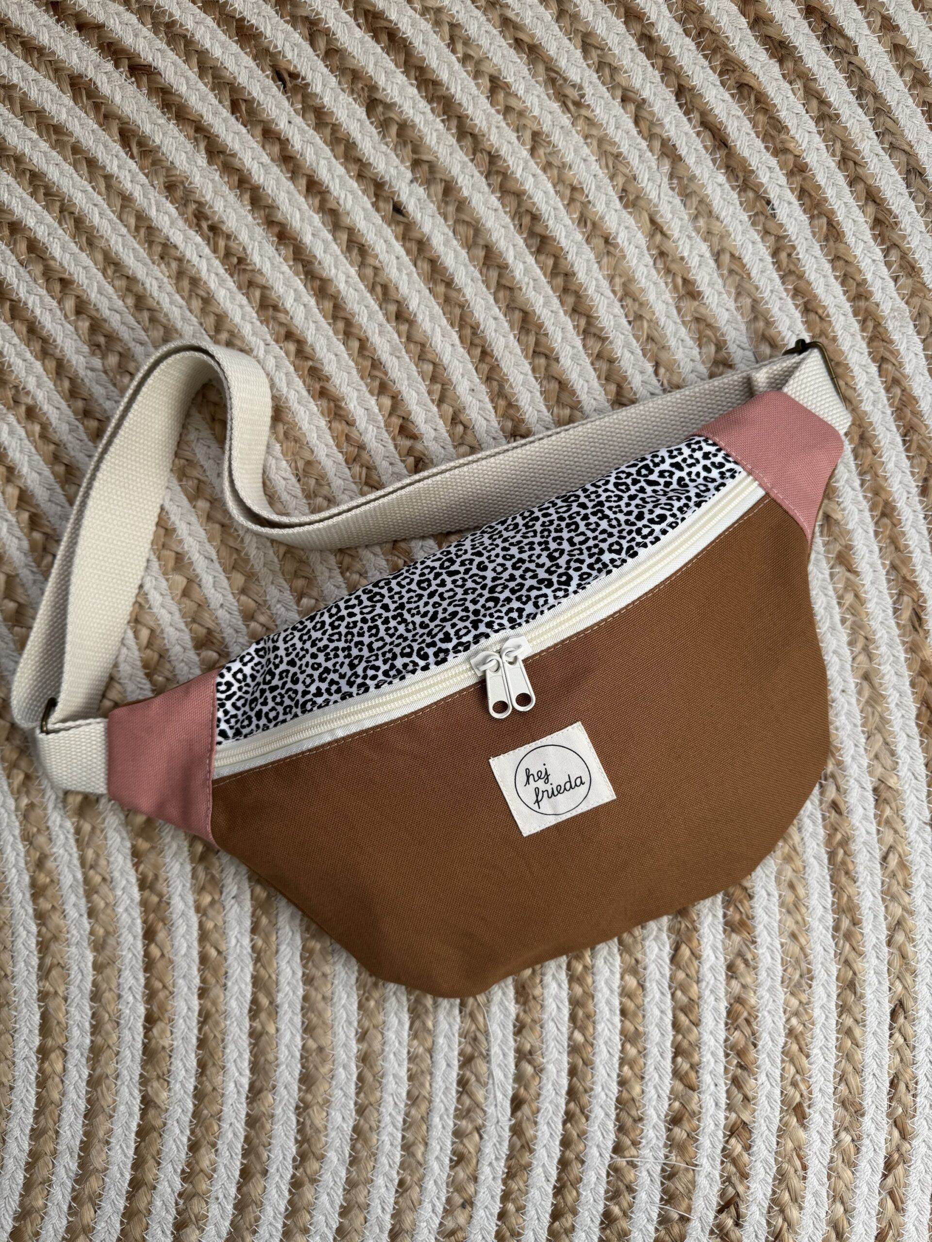 HEDI Hipbag Colorblock Leo/cognac/rosa