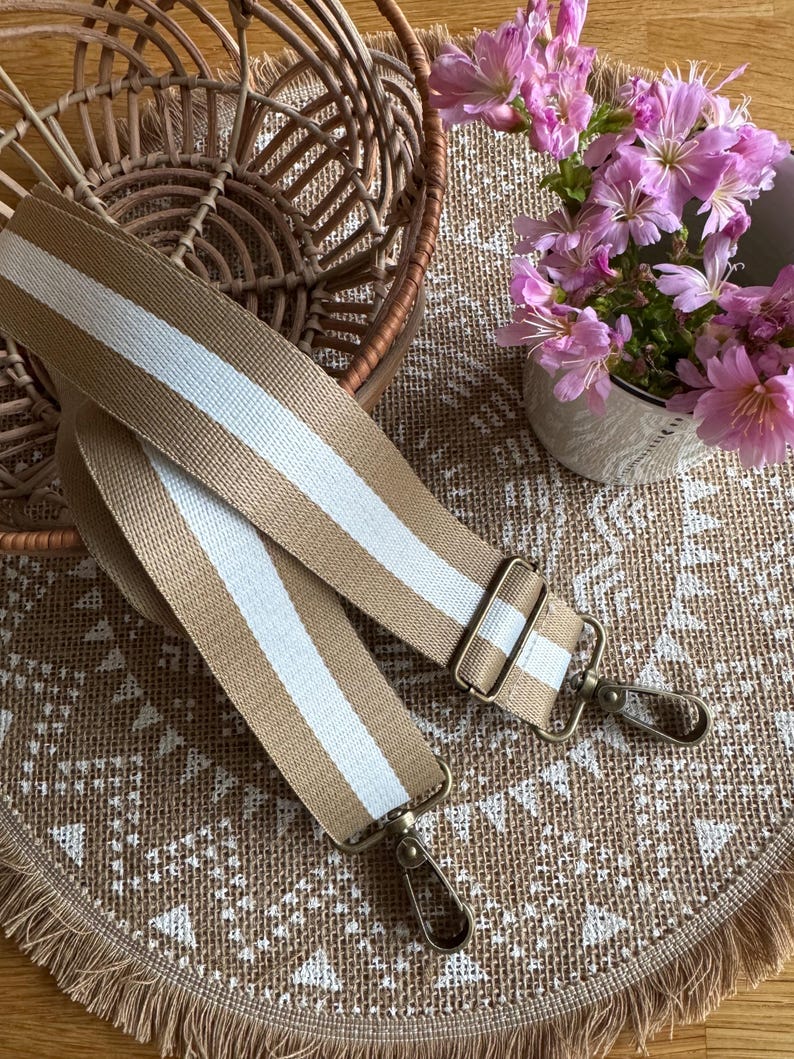 Taschengurt beige/weiß – Bild 3