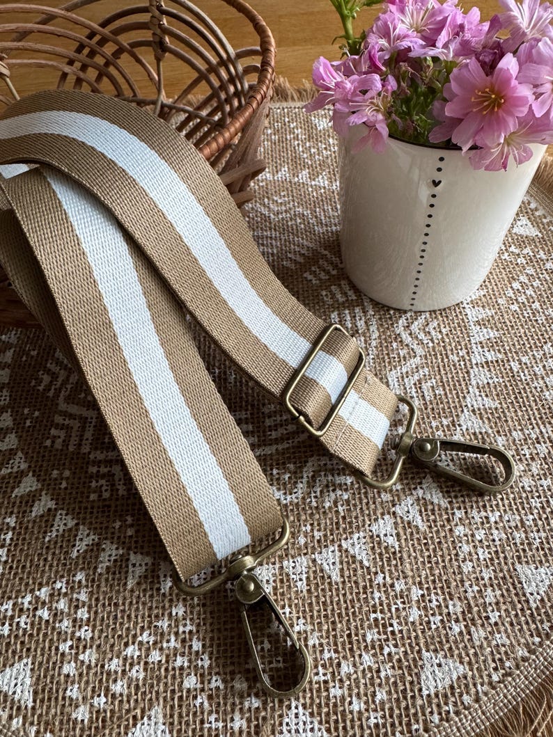 Taschengurt beige/weiß – Bild 4