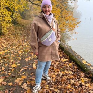 HEDI Hipbag Colorblock Cord Flieder/Salbei/Zimt