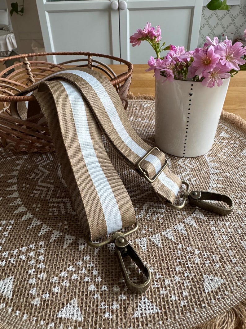 Taschengurt beige/weiß – Bild 2