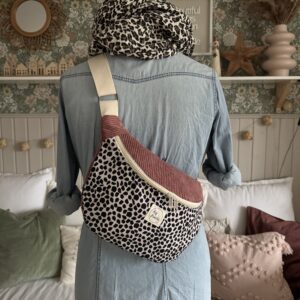 FRIEDA Hipbag Colorblock Leo/altrosa