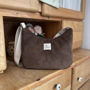 MAJA Crossbody-Bag Cord dunkelbraun