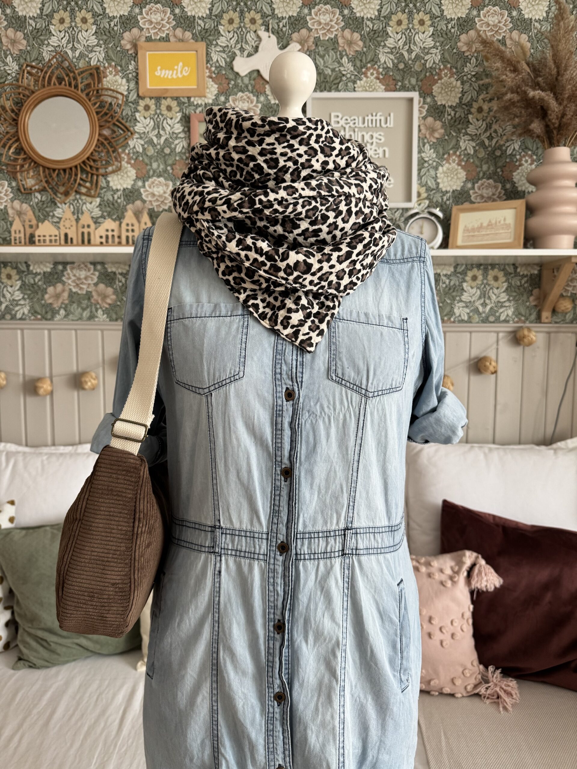 MAJA Crossbody-Bag Cord dunkelbraun – Bild 7