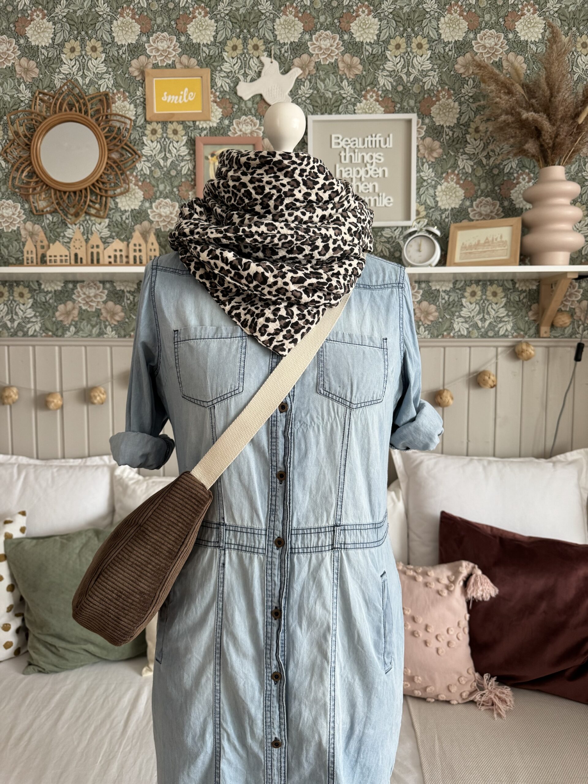 MAJA Crossbody-Bag Cord dunkelbraun – Bild 10